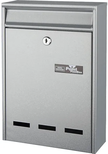 Burg-Wächter POCKET 5871 SI - Moderner Briefkasten aus verzinktem Stahl - Eleganter Briefkasten in Silber, aus verzinktem Stahl für hohe Wetterbeständigkeit und Langlebigkeit. Ideal für moderne Wohnhäuser.