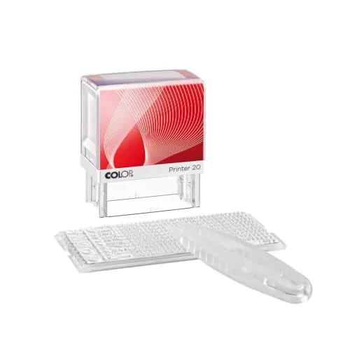 Colop 111604 Textstempel Printer 20/1 Set 14x38 mm, 4-zeilig, schwarz