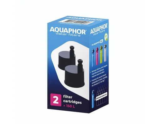 AQUAPHOR Trinkflasche City Filterkartusche 2er Pack, I Für alle Aquaphor CITY Wasserfilter-Flaschen I Filtert beim Trinken