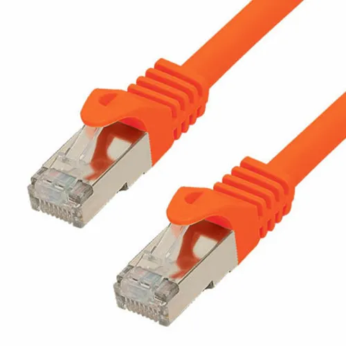 40m RJ45 CAT6a Patchkabel orange mit CAT 7 Rohkabel LAN Netzwerkkabel S/FTP PIMF