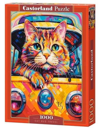 Puzzles 1000 elements Cat Bus Travel Castor 5904438105229