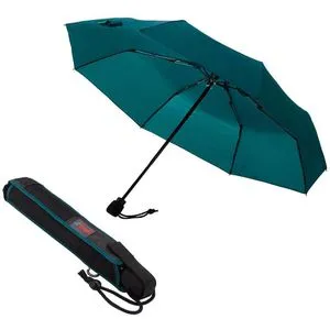 Euroschirm Light Trek Regenschirm - Windstabiler Taschenschirm in Türkis - Wander- & Trekkingschirme, kompakt und windstabil für Outdoor-Abenteuer