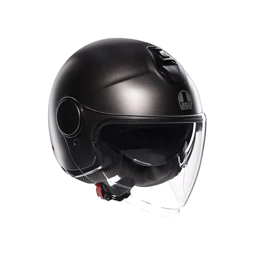 AGV Eteres Mono Jethelm - Matt-Dunkelgrau - S - ECE 2206-zugelassener Motorradhelm mit anpassbaren Wangenpolstern für optimalen Komfort und Passform, ideal für urbane Abenteuer.