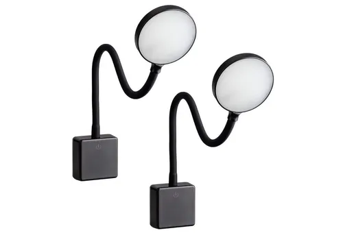 SEBSON LED Steckdosenleuchte - Dimmbar und flexibel 4W 290lm - Steckdosenlampe mit flexiblem Leuchtarm für gezielte Beleuchtung. Ideal als Leselampe oder Nachtlicht mit 3 Helligkeitsstufen und einem neutralweißen Licht von 4000K.