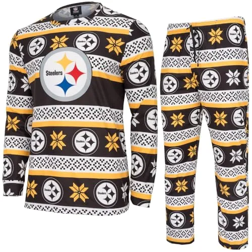 FOCO NFL Winter Xmas Pyjama Schlafanzug Pittsburgh Steelers - XL