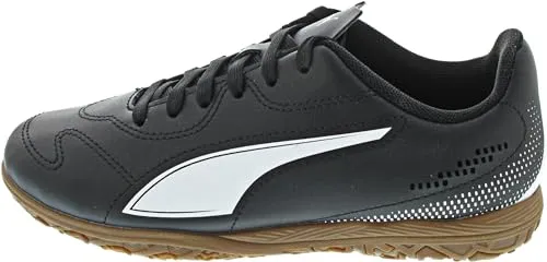 Puma Vitoria II Indoor Fußballschuhe Junior - Indoor Fußballschuhe für Kids, aus leichtem Kunstleder mit rutschfester Gummisohle für optimalen Halt und Komfort – ideal für aktive Spieler in der Halle.