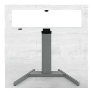 STIER Elektrisch höhenverstellbarer Steh-Tisch 501-19 – Weiß mel., 100x80cm - Hochwertiger Steh-Tisch mit elektrischer Höhenverstellung von 68-120cm. Ideal für mobile Anwendungen und platzsparend. Stabiles Gestell mit 80 kg Traglast, perfekt für ergonomisches Arbeiten.