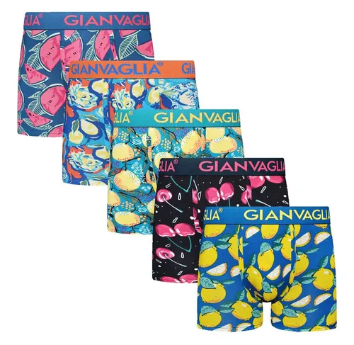 Rungassi Boxershorts Boxershorts Herren 5er Set Premium Stretch Baumwolle GVG-5073 Größe: M