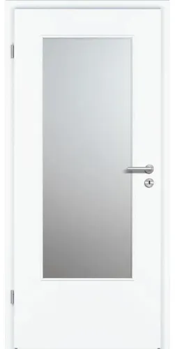 PRÜM Weiß Zimmertür mit Lichtausschnitt, CPL Premium Weißlack RAL 9016 - Hochwertige Zimmertür mit Lichtausschnitt und langlebiger CPL-Oberfläche. Ideal für jeden Wohnraum, bietet sie Schalldämmung und individuelle Anpassungsmöglichkeiten. Perfekt für stilvolle und funktionale Innenräume.