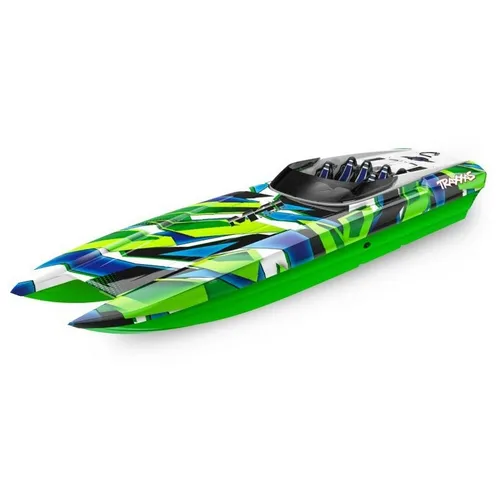 Traxxas 57046-4 DCB M41 40 Zoll BL-Catamaran Rennboot - Elektro Speedboot mit Brushless-Motor, Ready to Go für aufregende Wasseraction, ideal für Rennsport-Enthusiasten.