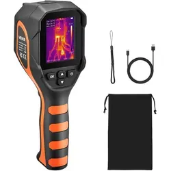 VEVOR Wärmebildkamera, 320x240 TISR Superauflösung, Thermokamera mit 2MP visueller Kamera, 160x120 IR-Auflösung, 25 Hz Bildwiederholfrequenz, -20 °C bis 550 °C, 4 Bildmodi & 6 Farbpaletten