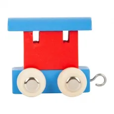 small foot design Buchstabenzug Waggon rot und blau 272645