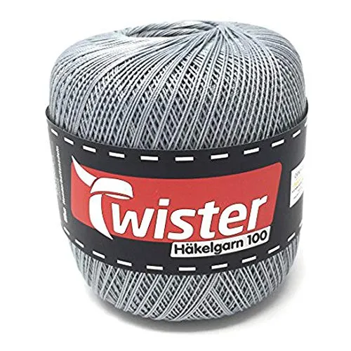 TWISTER Häkelgarn Silber - 100g