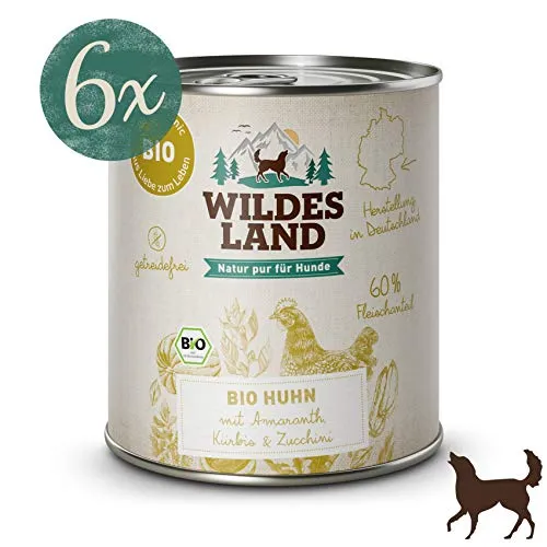 Wildes Land BIO Adult Huhn mit Kürbis & Zucchini 6x800 g von Wildes Land