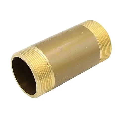 Stabilo-Sanitaer Messing Rohrdoppelnippel 2 Zoll x 120 mm DN50 Rohrnippel Langnippel Gewindefitting Fitting