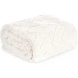 Eurofirany Deckenbezug Flano D91 Caro Muster 70x160cm Creme