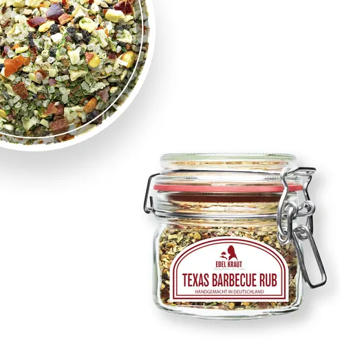 150g BIO Texas BBQ Rub im Premium Glas Grillgewürz von EDEL KRAUT