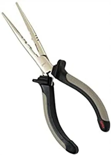 Rapala - Angelzange Fisherman’s Pliers - Angelzubehör aus vernickeltem Karbonstahl mit angeformten Griffen - Doppelklingenfeder - 22cm - Angelsachen für Angelkiste - Grau/Schwarz