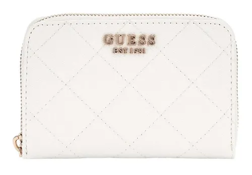 Guess Geldbörse SLG Medium Zip Around Wallet in weiß von GUESS