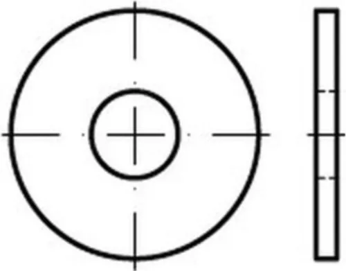 Scheibe DIN 9021/ISO 7093 5,3x15x1,2mm - 2500 Stück galvanisch verzinkt - Unterlegscheiben aus hochwertigem, galvanisch verzinktem Stahl, ideal für langlebige Verbindungen. Große Menge von 2500 Stück für Ihre Projekte.