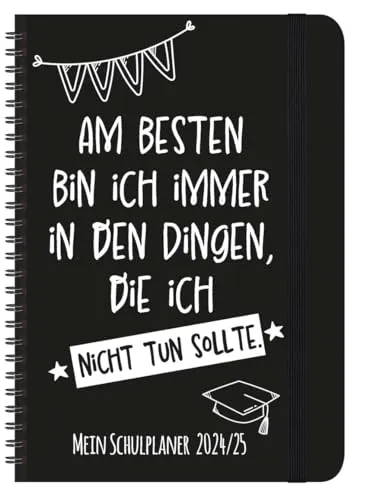 Schülerkalender Am besten 2025: mit 12-monat.-Kalendarium von August 24 bis Juli 2025. Pro Woche 2 Seiten mit viel Platz für Notizen. Format 14,8 x 21 cm