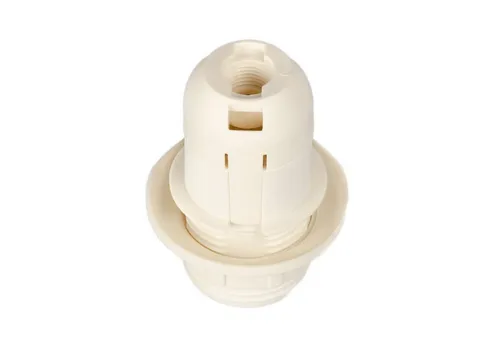 Aling Conel Lampenfassung E14 (PBT) Gewindefassung (kurze Version) mit Einbauring, (Set, 1-St)
