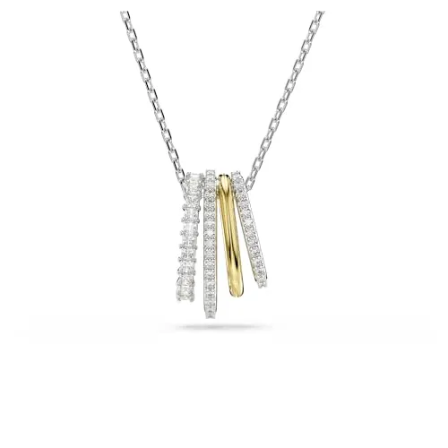 Swarovski Hyperbola Mini Hoops Necklace - Elegante Damenkette mit gemischten Metalloberflächen, Teil der exklusiven FW24 Hyperbola-Kollektion für einen modernen Look.