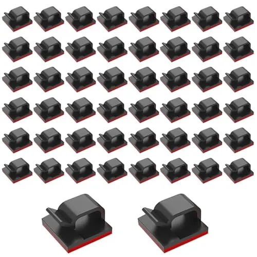 Eupneicu Kabelhalter, Kabelhalter Selbstklebend, Kabelclips Schreibtisch, Kabelclips Schreibtisch Für Kabelbefestigung [Schwarz]