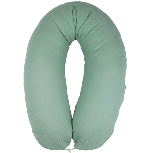 Stillkissen XXL Mikroperlen Seitenschläferkissen + 2 Bezüge Musselin