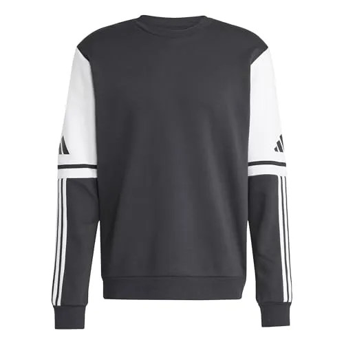 adidas Herren SQUADRA25 Sweat Crew - Black/White, XS - Herren-Sweatshirts, regulär geschnitten aus 70 % recycelter Baumwolle, ideal für nachhaltigen Komfort und lässigen Style.