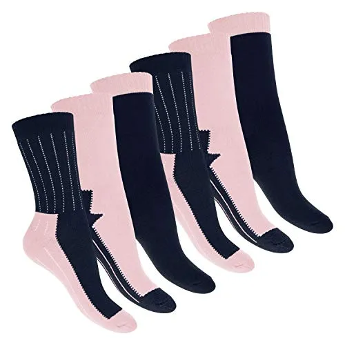 Footstar Thermosocken Damen Wintersocken (6 Paar) - 6 Paar weiche Frotteesocken in verschiedenen Farben für kalte Tage. Ideal für gemütliche Abende zu Hause oder Outdoor-Aktivitäten. Angenehmes Baumwollmaterial sorgt für hohen Tragekomfort.