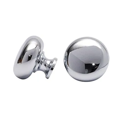 Möbelknopf Möbelgriff Schubladengriff - in verschiedenen Farben - Höhe 27 mm (Chrom glänzend)