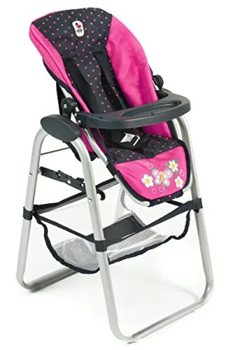 Bayer Chic 2000 655 12 Puppen-Hochstuhl, Dots pink