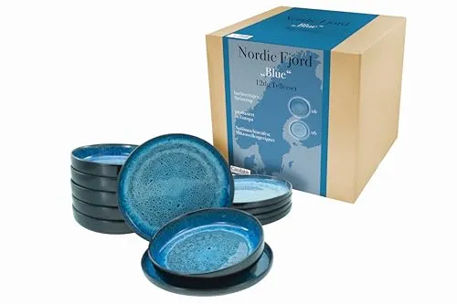 Nordic Fjord 12tlg Blau Geschirr Set von CreaTable