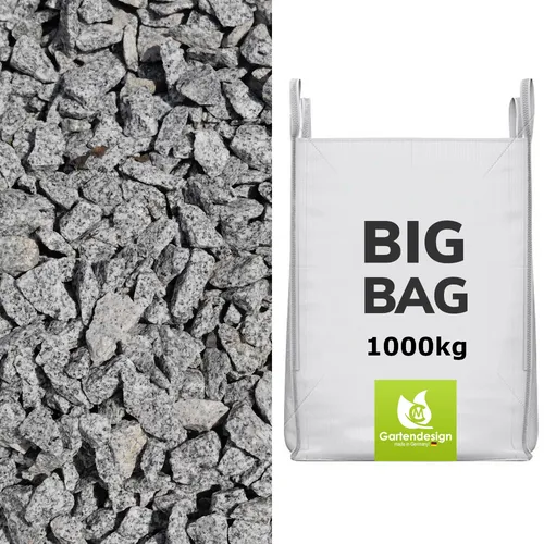 Passauer Granit Splitt 8/16mm im BigBag – 1000 kg - Hochwertiger Granit Splitt in Grau/Blau, ideal für Garten- und Landschaftsbau. Robuste Qualität aus Deutschland, verpackt im praktischen BigBag für einfache Handhabung.