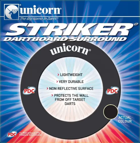 Unicorn Striker EVA Dartboard Surround in Blau - Klassische Dartboards mit Wand- und Dart-Schutz, einfach zu montieren und verhindert das Herunterfallen von Darts.