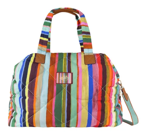Oilily Stripes Pieternella Coosje Schultertasche 47 cm - Handtaschen mit einzigartigem mehrfarbigem Design, perfekt für den täglichen Gebrauch und ein echter Hingucker.