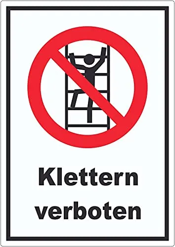 Aufkleber Klettern verboten A4 (210x297mm)