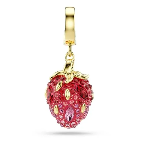Swarovski Idyllia Charm Erdbeere in Rot mit Goldlegierung