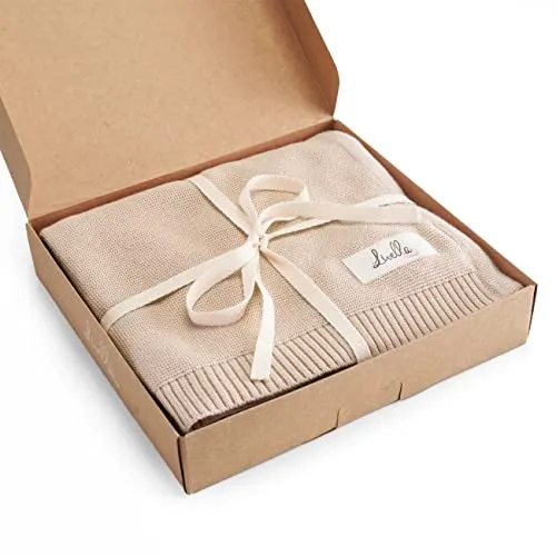 Livella Babydecke aus 100% Bio-Baumwolle in beige von Livella