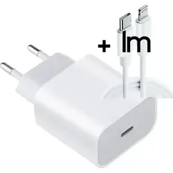 iPhone 12 13 14 Pro Max 20W Schnell Ladegerät mit USB-C Kabel