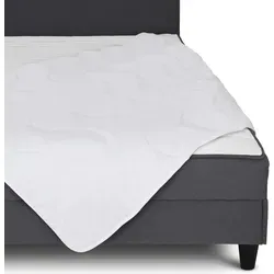 Bestlivings Ganzjahres Steppbett ca. 135 x 200 cm Poly Comfort, hochwertige Zudecke aus Mikrofaser, leichte Steppdecke Sommer, hygienische Bettdecke - Weiß