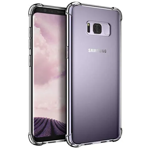 CoolGadget Rugged Handyhülle für Samsung Galaxy S8 Plus Rugged Case, stoßdämpfende TPU Hülle Transparent Klar, kompatibel mit Samsung Galaxy S8 Plus (6,2 Zoll)