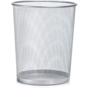 Zeller Papierkorb Mesh, silber, rund, aus Metalldraht, 18 Liter