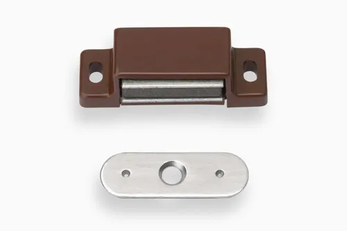 Metafranc 4 Stück Magnetschnäpper braun mit fester Gegenplatte 3kg 0350606