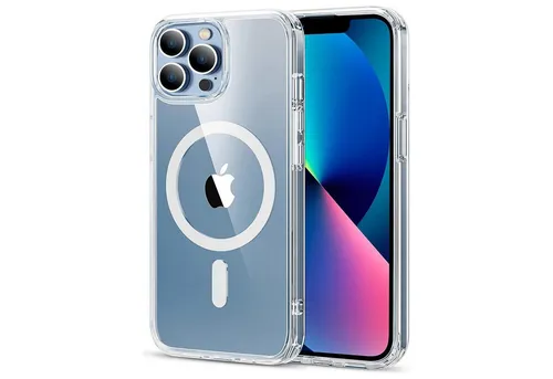 CoolGadget Handyhülle Premium Silikon Handy Case für iPhone 13 Pro 6,1 Zoll, Hülle Transparent Schutzhülle kompatibel mit MagSafe Zubehör