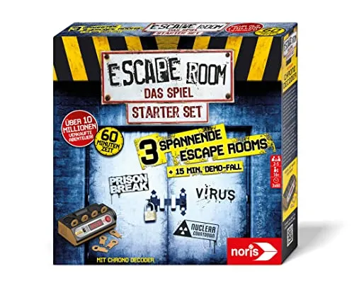 Escape Room Das Spiel - Partyspiel für spannende Rätselabenteuer - Gesellschaftsspiel für 2-5 Spieler, ideal für Rätsel-Liebhaber ab 16 Jahren, mit einer spannenden Spieldauer von 1 Stunde.