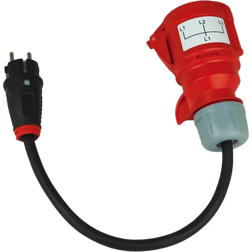 Adapter Schuko 230V auf 32A CEE Kupplung