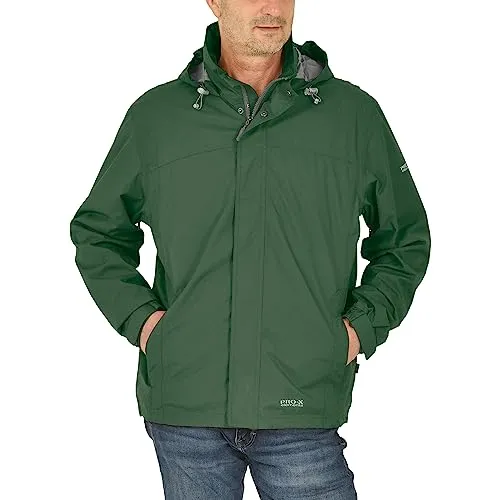 PRO-X elements Herren Meran Jacke - Hydro Green, L - Funktionsjacke, verlässlich wasserdicht mit einer Wassersäule von 10.000 mm, winddicht und atmungsaktiv für optimalen Tragekomfort bei jedem Wetter.