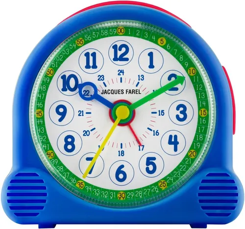 Jacques Farel Kinderwecker Happy Learning, ACL 04 Quarzwecker, Lernwecker, Jungs,Geschenkidee, Schulanfang, Kinderzimmer